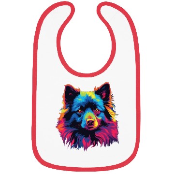 Discover Watercolor Colorful Schipperke Bibs