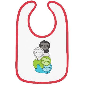Discover Quiosexual Flag Pride Lgbtq Cute Sloth Bibs