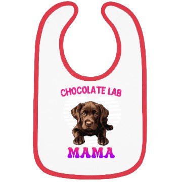 Discover Labrador Retriever CHOCOLATE LAB MOM Labrador Bibs