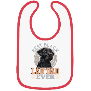Discover Labrador Owner BEST BLACK LAB DAD EVER Dog Bibs