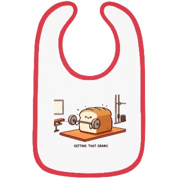 Discover Get That Grain: Funny Bread Gym Lifting Bibs