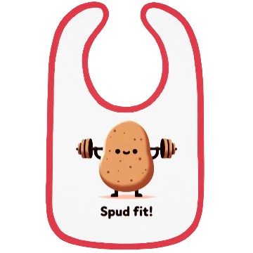 Discover Spud Fit - Funny Potato Lifting Weights Design Bibs