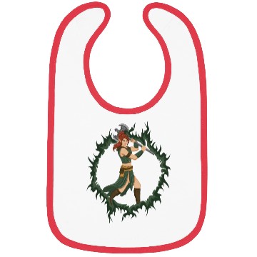 Discover Female Elf Warrior With An Iron Axe Bibs