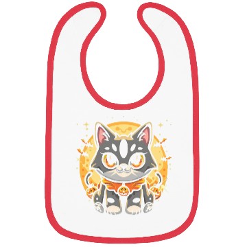 Discover Cute cat halloween character fantasy Bibs