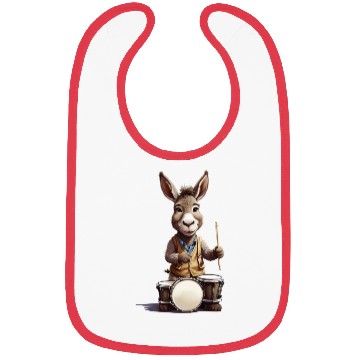 Discover Donkey playing drums Bibs
