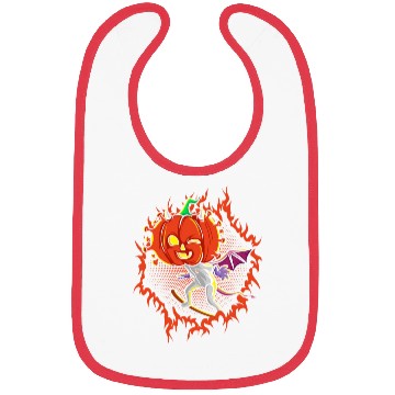 Discover The Witch Devil Pumpkin Head Bibs