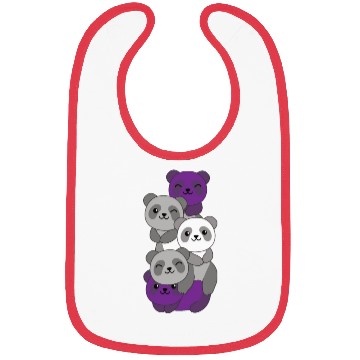 Discover Graysexual Flag Pride Lgbtq Cute Panda Bibs