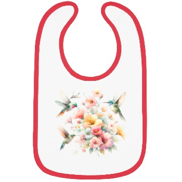 Discover Hummingbird Nature Lover Spring Wildlife Vintage Bibs
