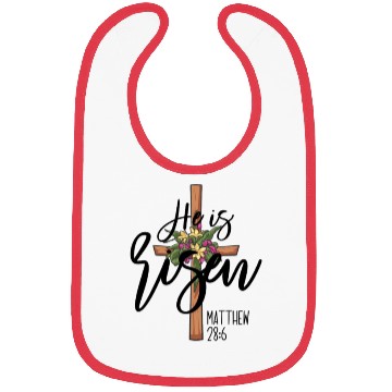 Discover He Is Risen Matthew 28:6 Christian Jesus Is Risen Bibs