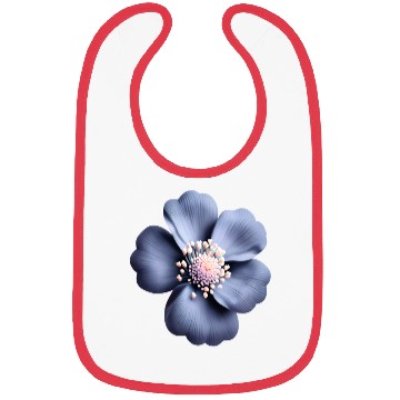 Discover 3 D Floral Pattern in Blue Bibs
