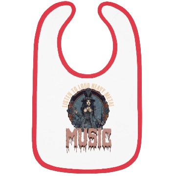 Discover Rock Music Listen Loud Heavy Metal Music Bibs