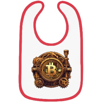 Discover Steampunk Bitcoin Digital Currency Crypto Coin Bibs
