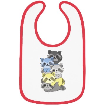 Discover Periboy Flag Pride Lgbtq Cute Raccoon Pile Bibs
