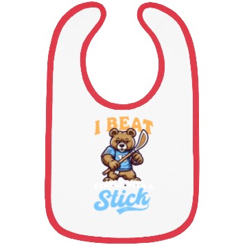 Discover Lacrosse Coach Beat People Stick Bear Bibs