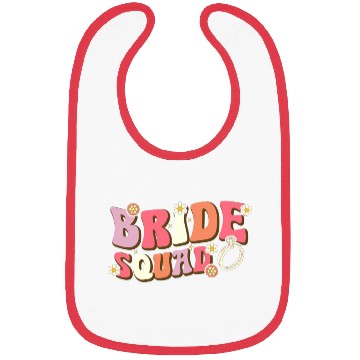 Discover Bride Squad Groovy Bridal Party Bachelorette Party Bibs