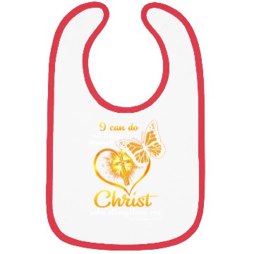 Discover I Can Do All Things Through Christ Butterfly Bibs