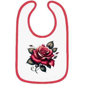 Discover Crimson Elegance: The Lustrous Red Rose Bibs