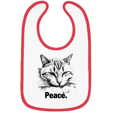 Discover Peaceful Tabby Art Bibs