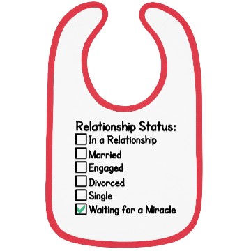 Discover relationship status funny typography quote design Bibs