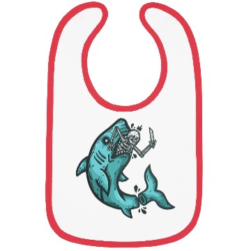Discover shark skull Bibs