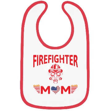 Discover Firefighter Mom Mother Support the Thin Red Line F Bibs
