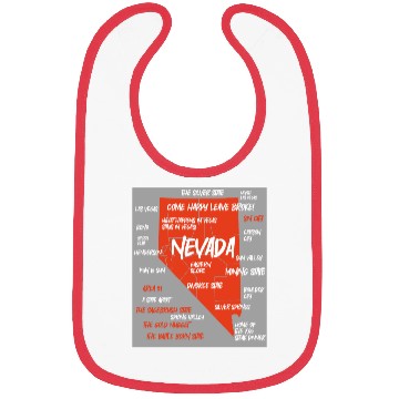 Discover Nevada map design Bibs