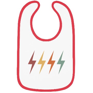Discover retro vintage colourful lightning Bolt Bibs