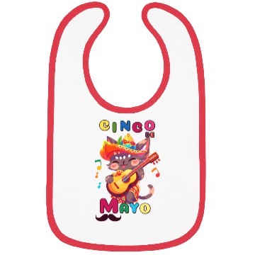 Discover Cinco de Mayo cat with Guitar Bibs