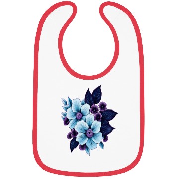 Discover Boho Vintage Blue and Purple Florals Bibs