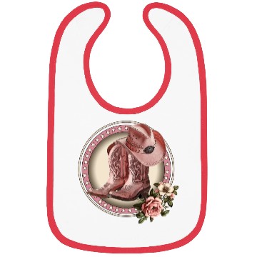 Discover PINK COWGIRL BOOTS, PINK COWGIRL HAT RETRO WESTERN Bibs