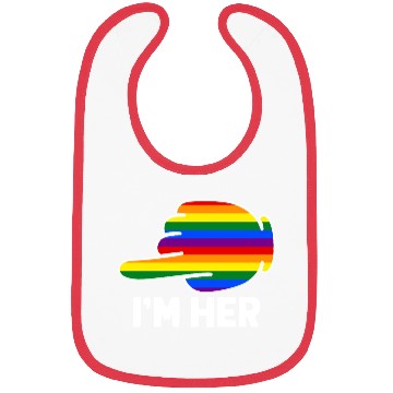 Discover I'm Hers Rainbow Lesbian Couple Funny LGBT Pride Bibs