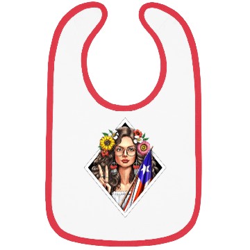 Discover Boricua Puerto Rico Girl Bibs