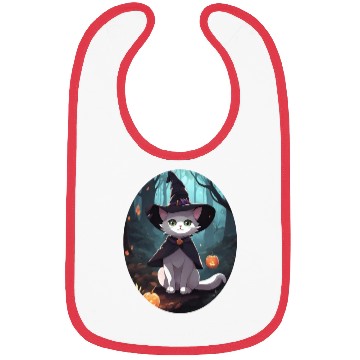 Discover Cute Witchy Cat: Perfect Design for Cat Lovers Bibs