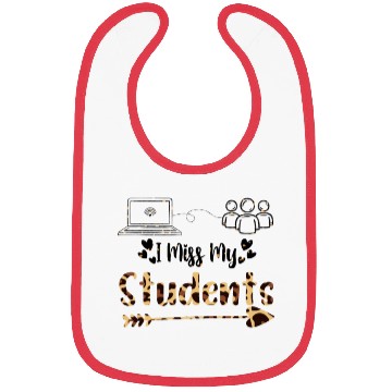 Discover I Miss My Students Leopard Print Teacher Bibs