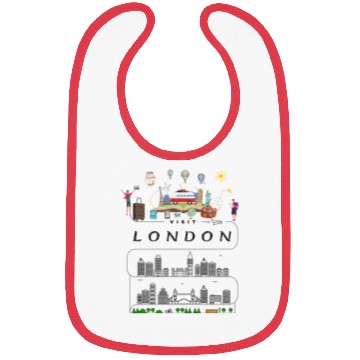 Discover Unique Visit London England Travel Guide City Map Bibs