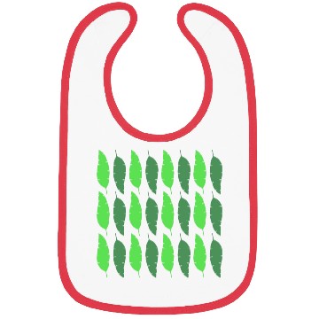 Discover Banana Exotic Green Leaves Pattern Bibs