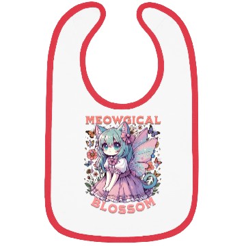 Discover Meowgical Blossom Enchanting Fairycore Cat Fantasy Bibs