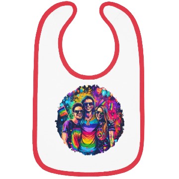 Discover Rainbow Connection Embrace ,Happy Pride Bibs