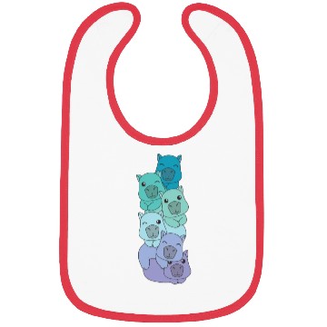 Discover Neptunic Flag Pride Lgbtq Cute Capybara Pile Bibs