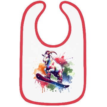Discover Goat Snowboarder Winter Freestyle Design Bibs