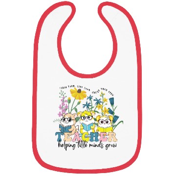 Discover Wildflower Teacher Bibs, Groovy Hamster Educator