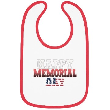 Discover Patriotic Memorial Day Flag Design Bibs