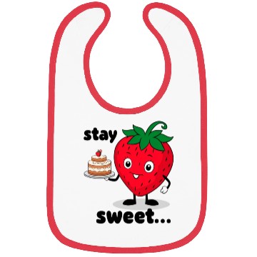Discover strawberry smile remains sweet Bibs