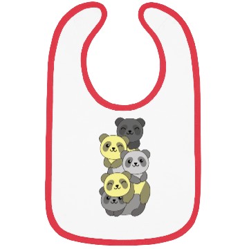 Discover Perigender Flag Pride Lgbtq Cute Panda Stack Bibs