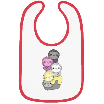 Discover Perigirl Flag Pride Lgbtq Cute Sloth Stack Bibs