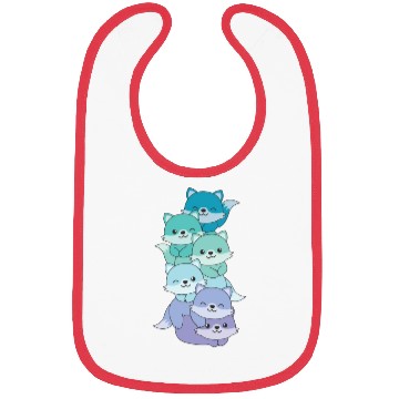 Discover Neptunic Flag Pride Lgbtq Cute Fox Pile Bibs