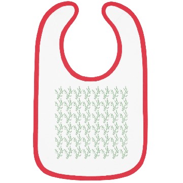 Discover Botanical Green Leaves Design Pattern Bibs