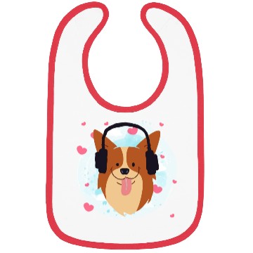Discover Joy Dog Love Music Using Headphone Cheer Happy Bibs