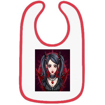 Discover Crimson Shadows,Gothic Anime Girl Bibs