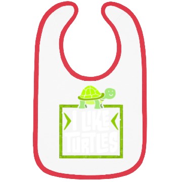 Discover I Like Turtles Cute Tortoise Love Turtle Lover Bibs